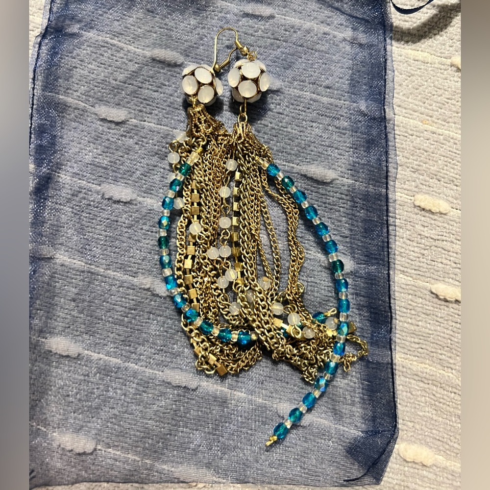 Handmade vintage pieces formal earrings prom or pageant.